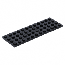 LEGO lapos elem 4x12, fekete (3029)